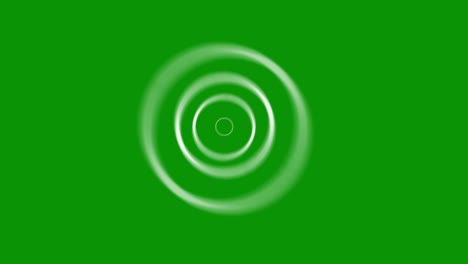 white circular waves motion graphics with green screen background