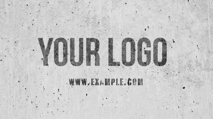 Your Logo on Concrete Background