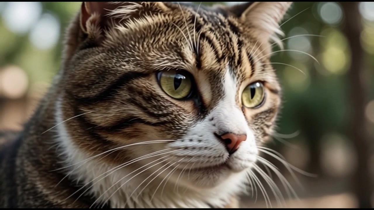 Ritratto ravvicinato di un gatto tigrato che si guarda intorno