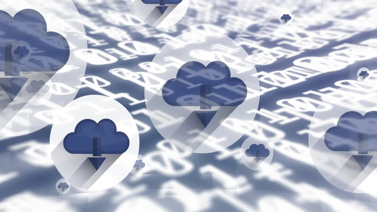 바이너리 코딩을 통해 클라우드 아이콘의 애니메이션