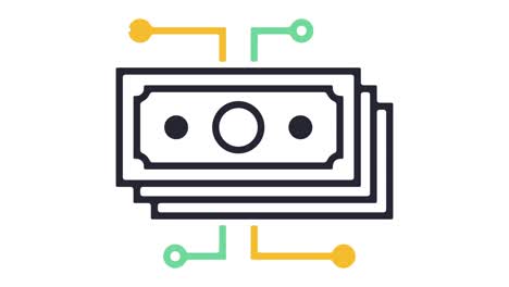 currency exchange line icon animation