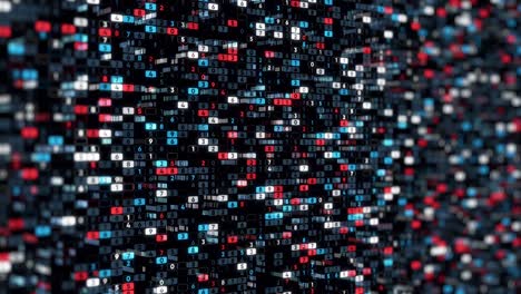 abstract big data, digital code, futuristic informational technological computer generated display, seamless loop. animation. many changing numbers in digital cells