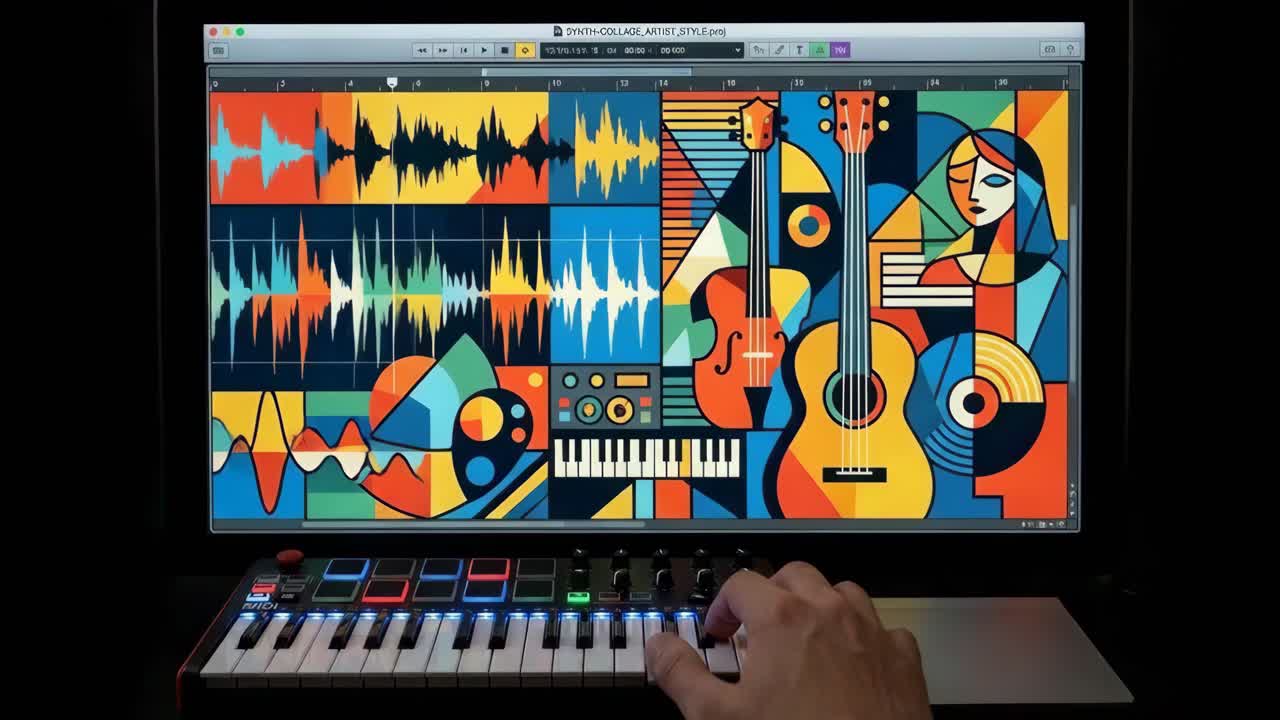 Music Production with Synthesizer and Digital Audio Workstation