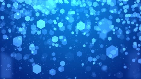 abstract blue hexagon particles background