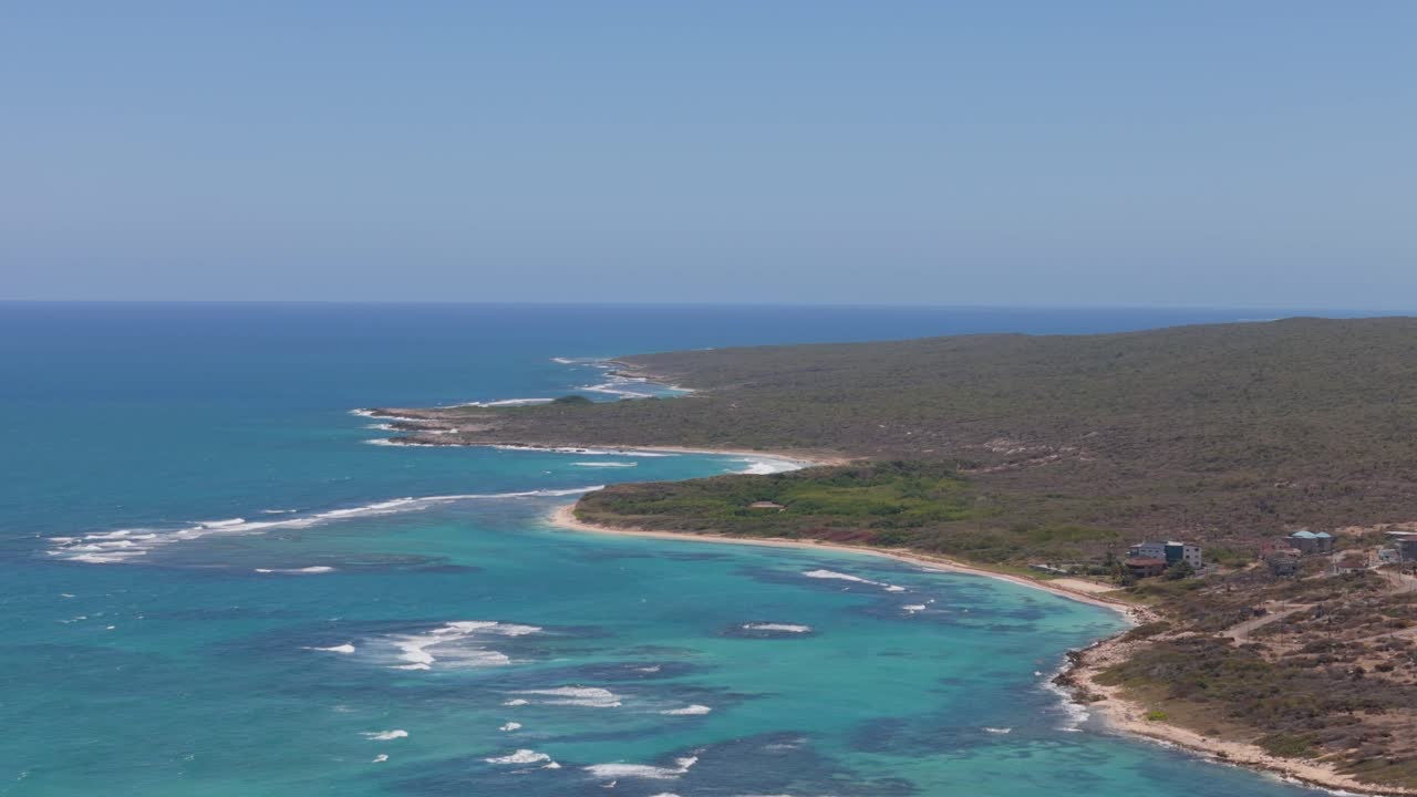 Sliding Left Aerial View Of Hellshire Community Jamaica