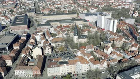 Drohnenaufnahmen-Von-Weimar-An-Einem-Sonnigen-Frühlingstag