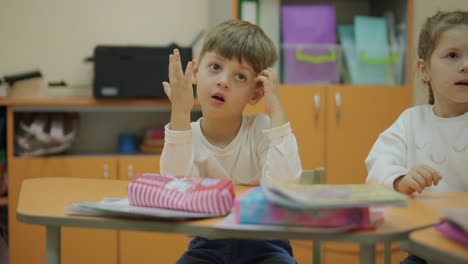 preschool preparation lesson at learning center
