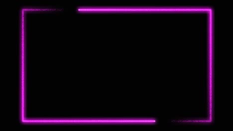 fondo de borde de marco de neón rosa con líneas brillantes - animación de video
