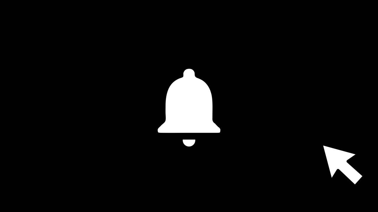 Mouse Cursor Clicking Notification Bell Icon