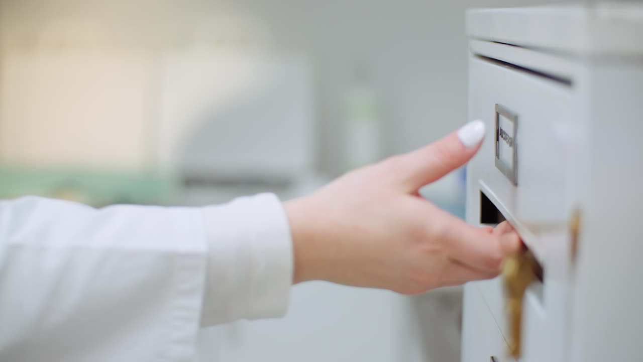 Female Doctor Looks For Personal Data In The File 7