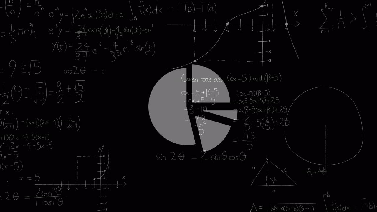 Animation of mathematical equations over diagram