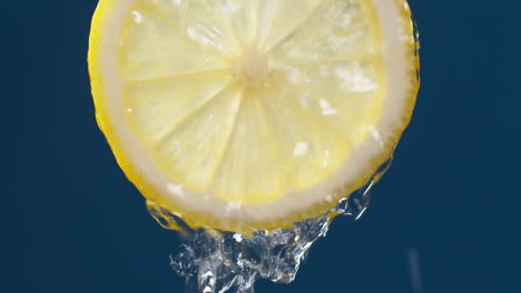 slow motion macro shot of flowing water from