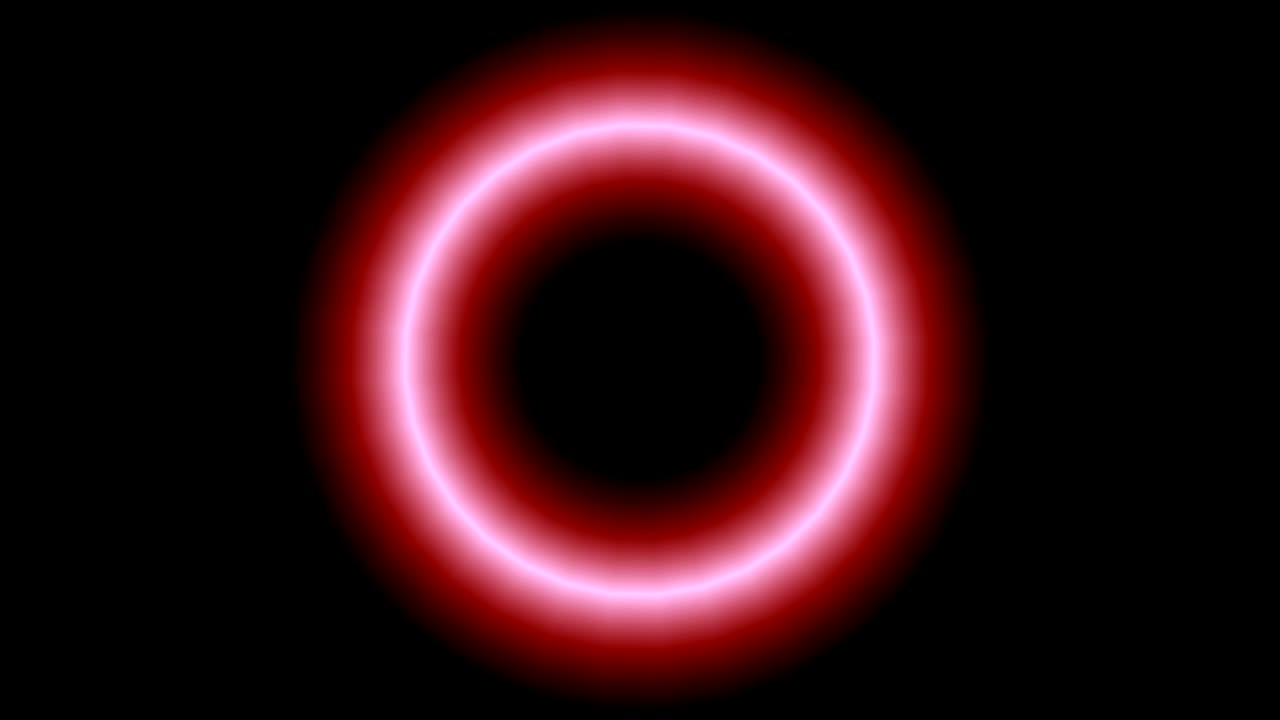 la animación del bucle de círculo rosado está girando sobre fondo negro