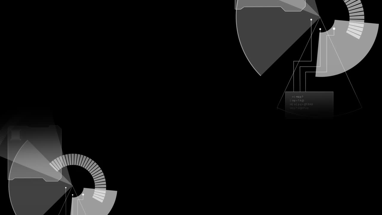 animación de una malla de conexiones de red que se mueven en repetición sobre un fondo negro