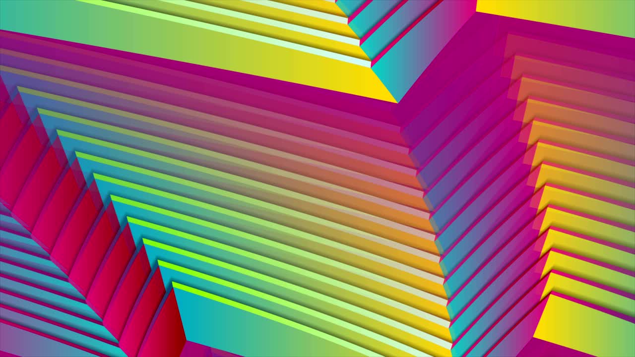 rayas curvas coloridas refracción animación de video abstracto