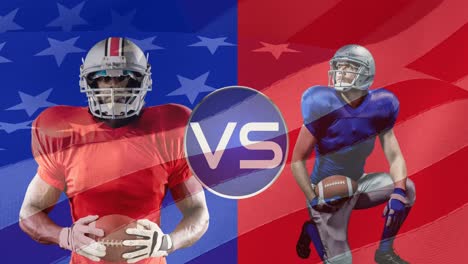Animation-of-american-football-over-red-and-blue-background
