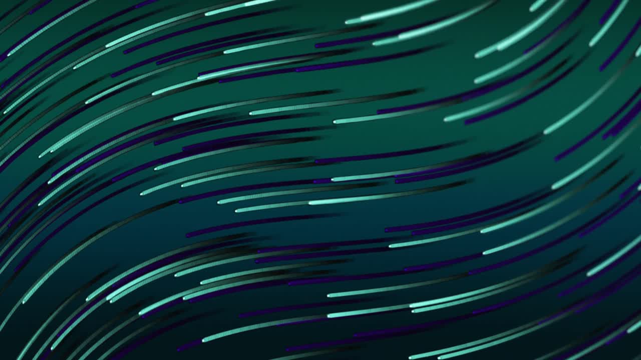 Light trails moving in waves against green background