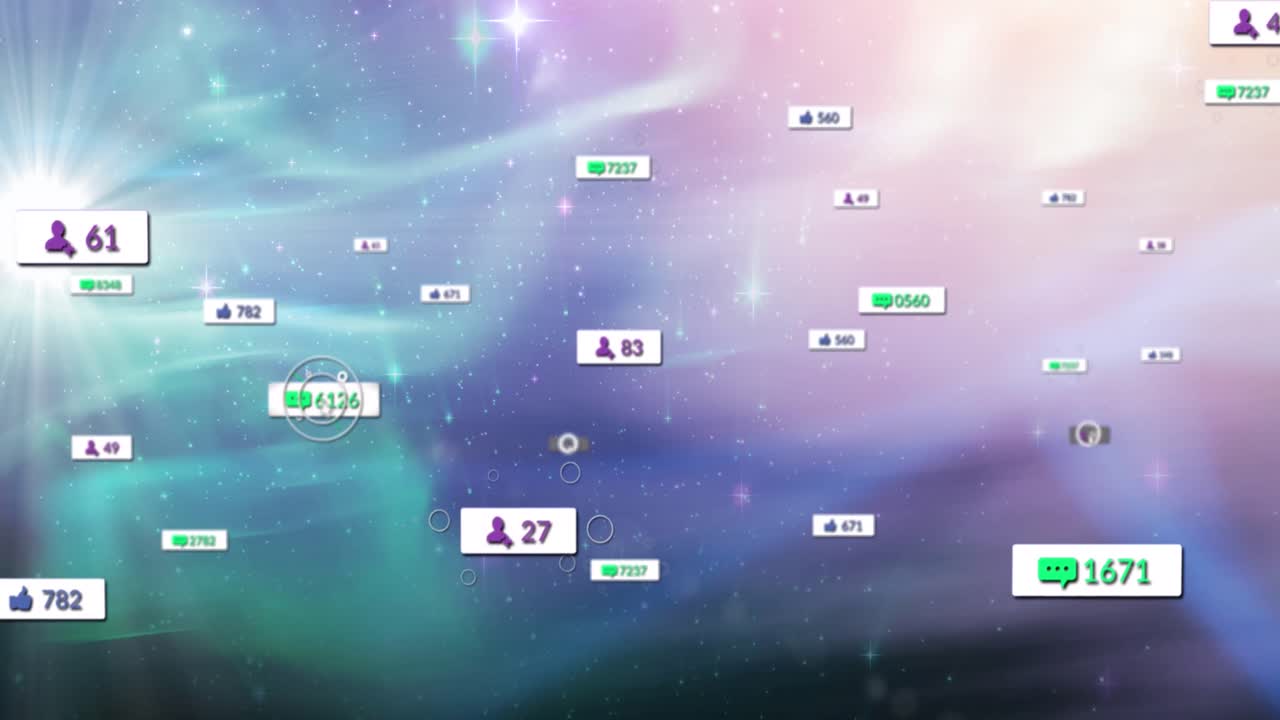 공간 위의 미디어 아이콘의 애니메이션