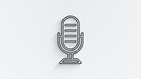 diseño de icono de sombra de línea de medios sociales aislado en fondo blanco. icono web de esquema. gráficos en movimiento.
