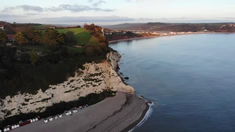 aerial view of dramatic cliffs and coastline