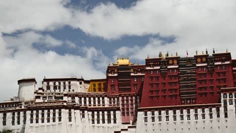 potala palace time lapse. dalai lama place. lhasa, tibet