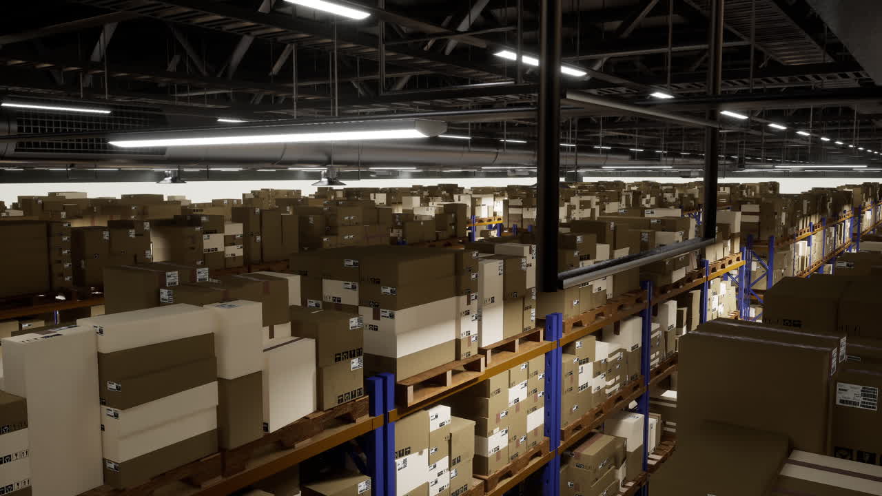 depósito industrial que alberga contenedores múltiples etiquetados con facturas