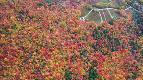 autumn season in new england vermont usa