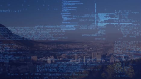procesamiento de datos con el paisaje urbano