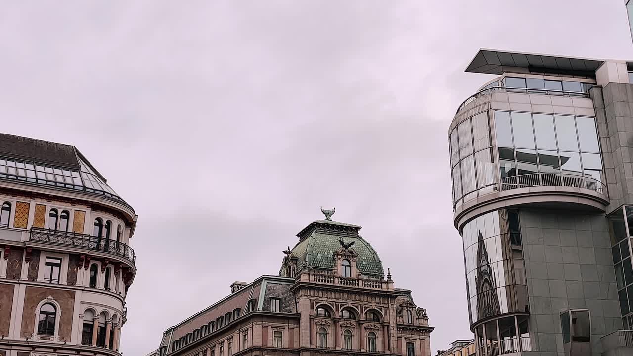 Historic and modern architecture in Vienna city center Austria