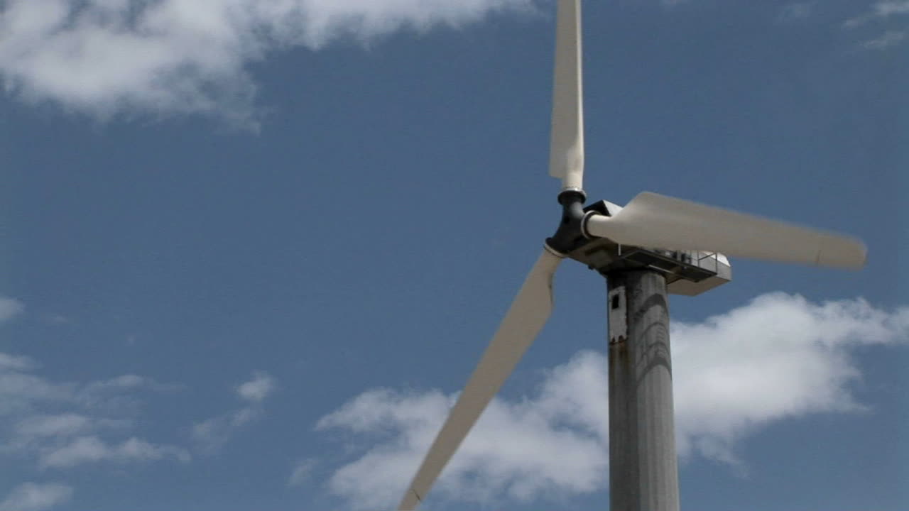 풍력 터빈이 전기를 생산하다