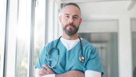 trabajador de la salud, enfermero de cara o de pensamiento