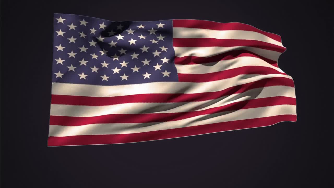 la bandera nacional estadounidense ondeando