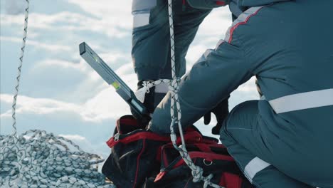 personnel working in snowy terrain