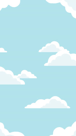 cartoon sky pattern with clouds