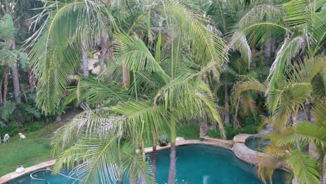vista a la piscina en una propiedad de lujo