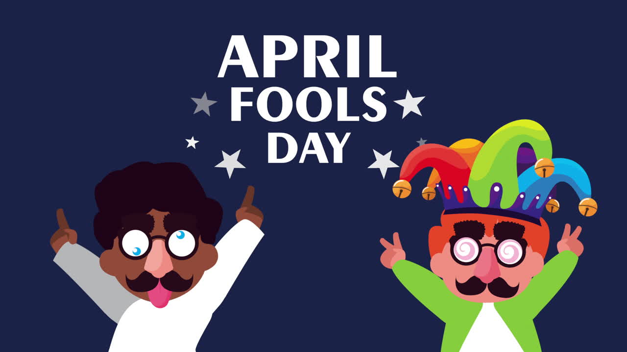 우스스러운 아이들과 함께 축하하는 4월 1일 글자