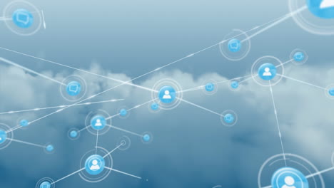 conectores que se mueven en las nubes