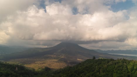 volcanic landscape of mount batur in bali, indonesia