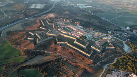 aerial view of a fortress