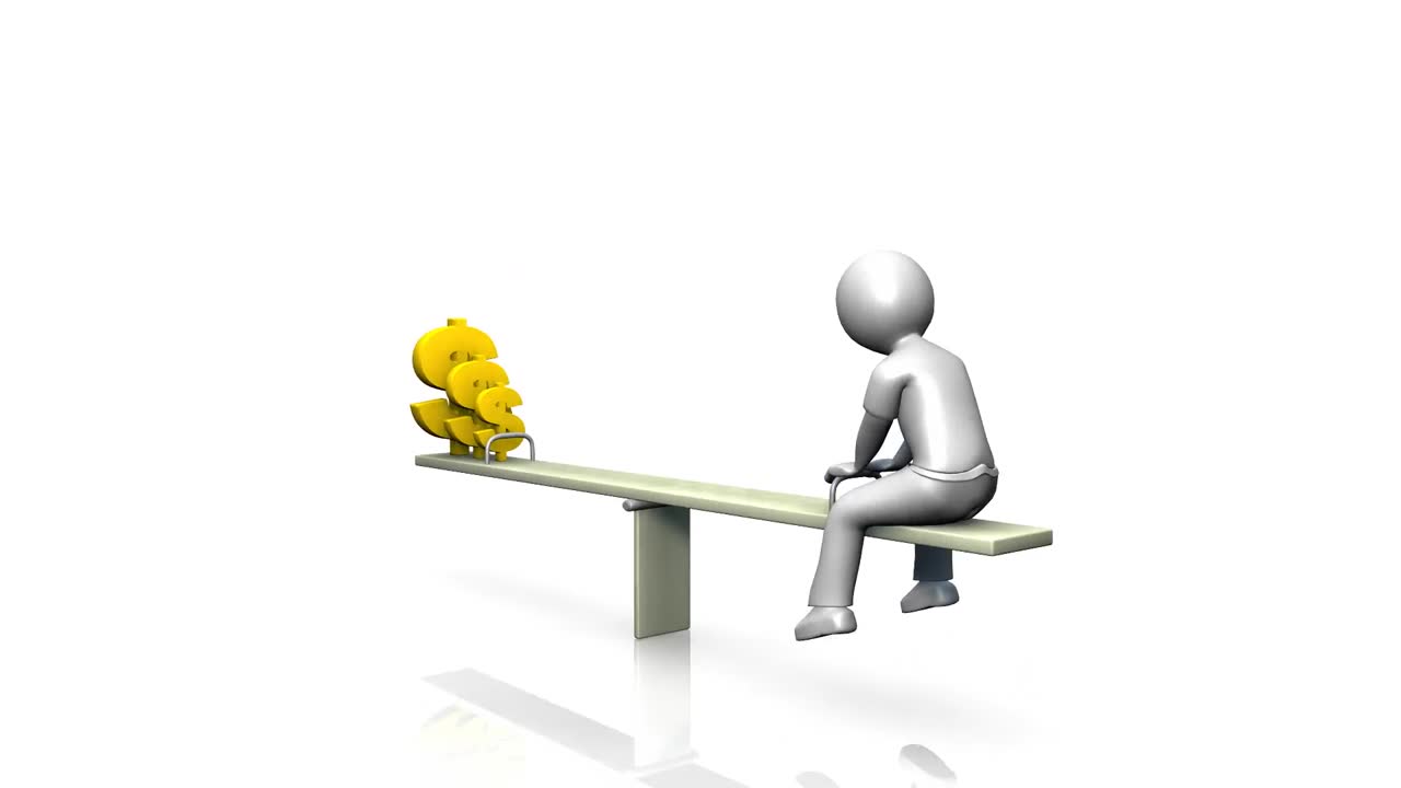 달러로 흔들리는 3d 남자