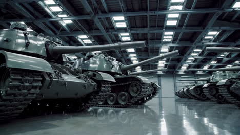 tanks in a warehouse