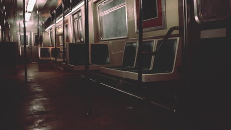 empty subway car interior