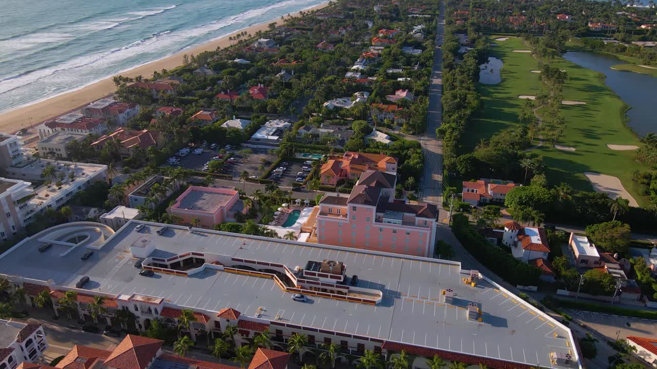 Aerial View of Luxurious Beachfront Community in Palm Beach, Florida