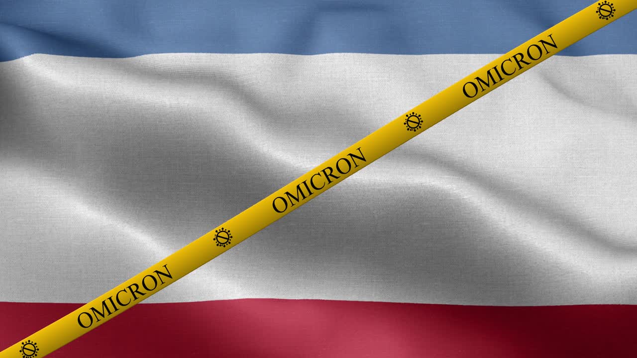 오미크론 변종과 크리미아 발의 금지 줄무