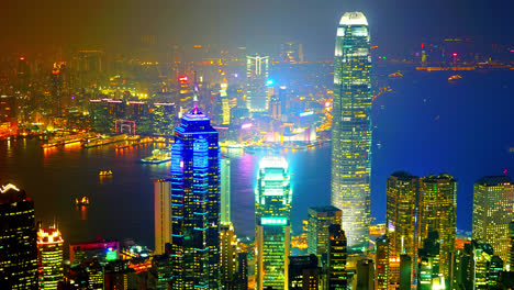 Lapso-De-Tiempo-Hermoso-Edificio-De-Arquitectura-Del-Paisaje-Urbano-De-Hong-Kong