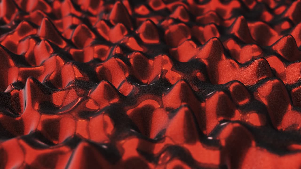 анимация красной шиповидной металлической текстуры - бесшовная петля