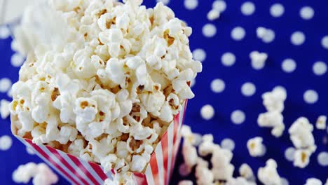 Close-up-of-popcorn-with-4th-july-theme