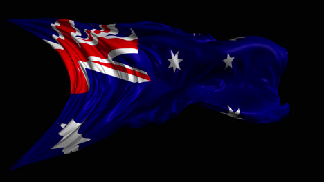 australian flag waving in the wind