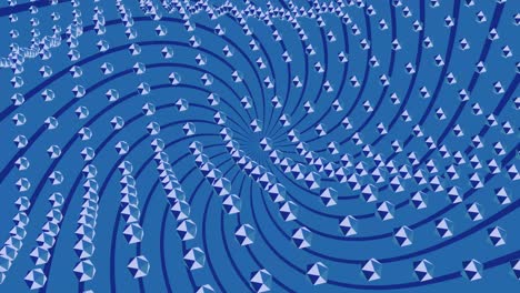 digital wave background in blue colors, 4k footage, loop