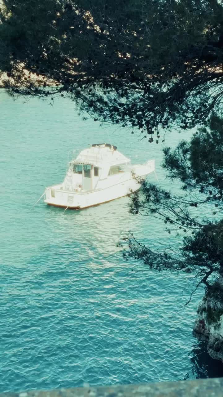 Beautiful vertical footage of boats cruising through Mallorca’s crystal-clear waters, with vibrant marinas and a charming seaside village. Perfect for travel promos and lifestyle content.